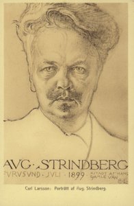 August Strindberg (1849-1912), dramaturge, romancier, poète et artiste suédois, 1899