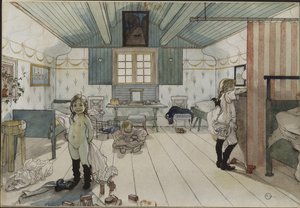 Chambre de petites filles - Carl Larsson