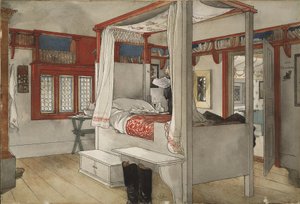 La chambre de papa, de la série A Home, c.1895 - Carl Larsson