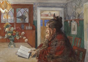 Karin lisant - Carl Larsson