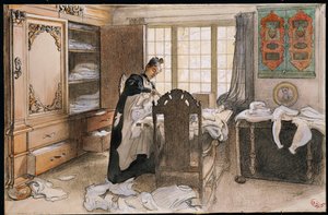 Karin près du placard à linge, 1906