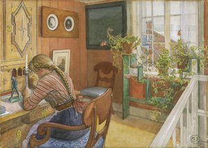 Écriture de lettres, 1912 - Carl Larsson