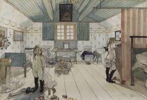 La chambre des mamans et des petites filles, de la série A Home, c.1895 - Carl Larsson