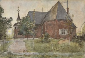 Vieille église de Sundborn, de la série A Home, c.1895 - Carl Larsson