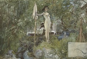 Atelier en plein air, de la série A Home, c.1895 - Carl Larsson