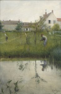 Le vieil homme et le jardin de la pépinière - Carl Larsson