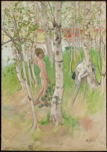 Ulf. Garçon nu parmi les bouleaux - Carl Larsson