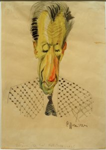 B.F. Dolbin / Caricature de C.-F. Hollitzer, 1925 - Carl Leopold Hollitzer