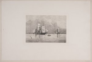 Depuis le port de Copenhague - Carl Locher