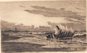 Épave près du phare de Skagen - Carl Locher