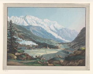 Vue de Chamonix au pied du Mont-Blanc - Carl Ludwig Hackert