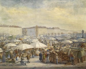 Animation au Naschmarkt (Vienne) - Carl Massmann