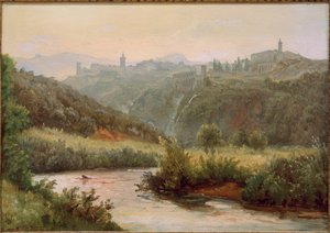 Vue de Tivoli et des chutes d