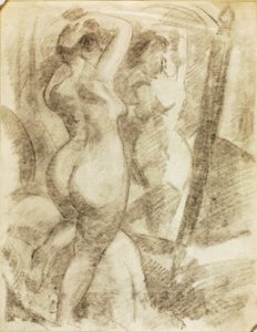 Femme nue devant un miroir - Carl Newman
