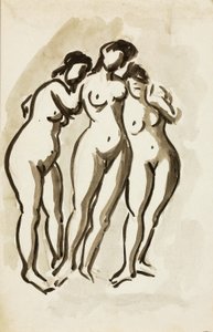 Groupe de trois nus féminins - Carl Newman