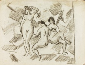 Groupe de trois nus féminins - Carl Newman