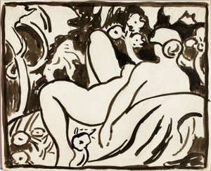 Nu féminin couché - Carl Newman