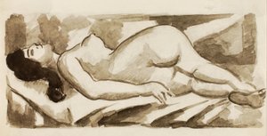 Nu féminin couché - Carl Newman