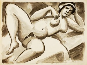 Nu féminin couché - Carl Newman