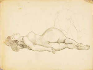 Nu féminin couché - Carl Newman