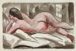 Nu féminin couché - Carl Newman