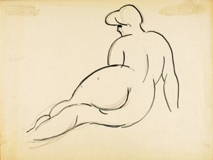 Nu couché, vue de dos - Carl Newman