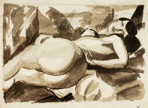 Nu couché, femme - Carl Newman