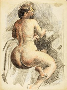 Femme nue assise - Carl Newman
