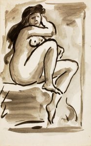 Femme nue assise - Carl Newman