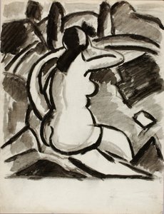 Femme nue assise