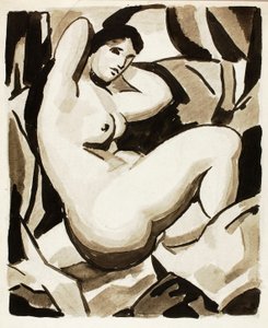 Femme nue assise
