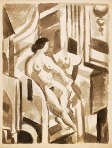 Femme nue assise