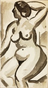 Femme nue assise - Carl Newman