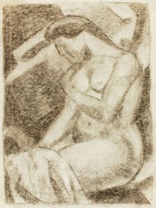 Femme nue assise - Carl Newman
