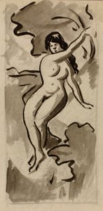 Femme nue assise - Carl Newman