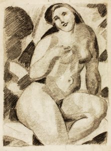 Femme nue assise - Carl Newman