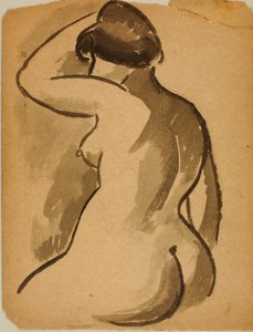 Femme nue assise