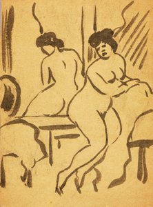 Femme nue assise - Carl Newman