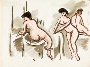 Trois nus féminins - Carl Newman