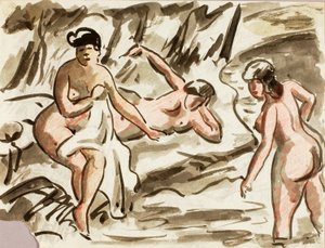 Trois nus féminins - Carl Newman