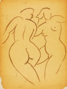 Deux nus féminins - Carl Newman