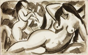 Deux nus féminins - Carl Newman