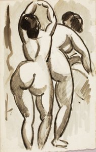 Deux nus féminins debout - Carl Newman