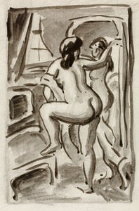 Deux nus féminins debout - Carl Newman