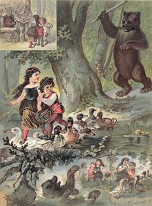 Hansel et Gretel dans la forêt, vers 1880 - Carl Offterdinger
