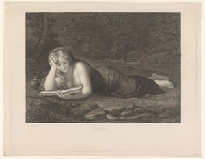 Marie Madeleine lisant - Carl Rahl