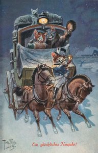 Carte postale humoristique de chat - Carl Robert Arthur Thiele