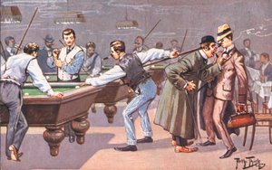 Jouer au billard - Carl Robert Arthur Thiele