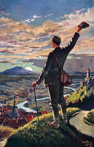Le retour du soldat à la maison (illustration par Carl Robert Arthur Thiele) - Carl Robert Arthur Thiele