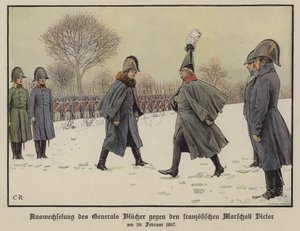 Échange des maréchaux de camp prussiens et français capturés Gebhard Blücher et Claude Victor-Perrin, 20 février 1807